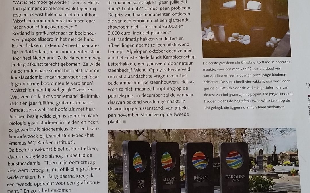 Interview in vakblad Begraafplaats